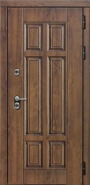 Входная дверь ДвериПРО Квадро Без фрезеровки Дуб пацифик горизонт DPRO195670 внешняя сторона
