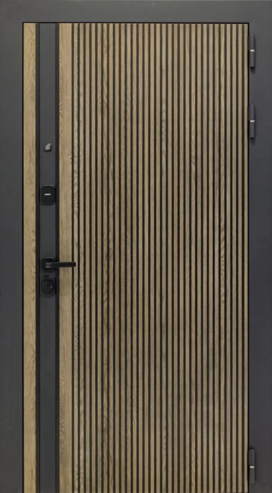 Входная дверь ДвериПРО Rosna СБ-1 (лак.черное, 16мм, венге) DPRO196870 внешняя сторона